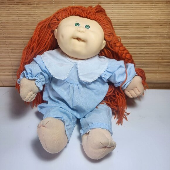 Cabbage Patch Kid Doll Poseable with Orange Yarn Hair Green Eyes 1978 1983 OAA - Picture 13 of 13